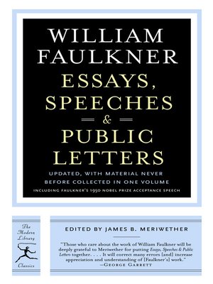 cover image of Essays, Speeches & Public Letters